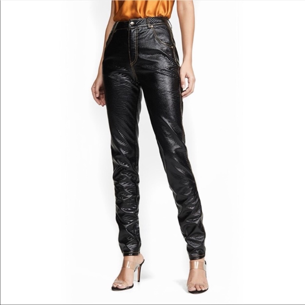 NWT Tiger Mist Evelyn faux leather black pants